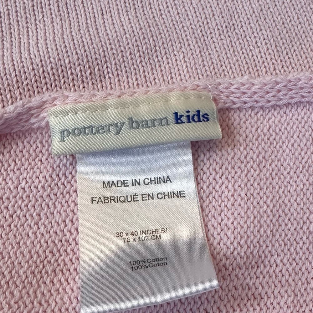 Pottery Barn Kids Knitted Light Pink Blanket, Hat And Socks. Size 6-12 M. - Picture 14 of 14